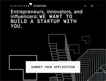 Tablet Screenshot of elevationstartups.com